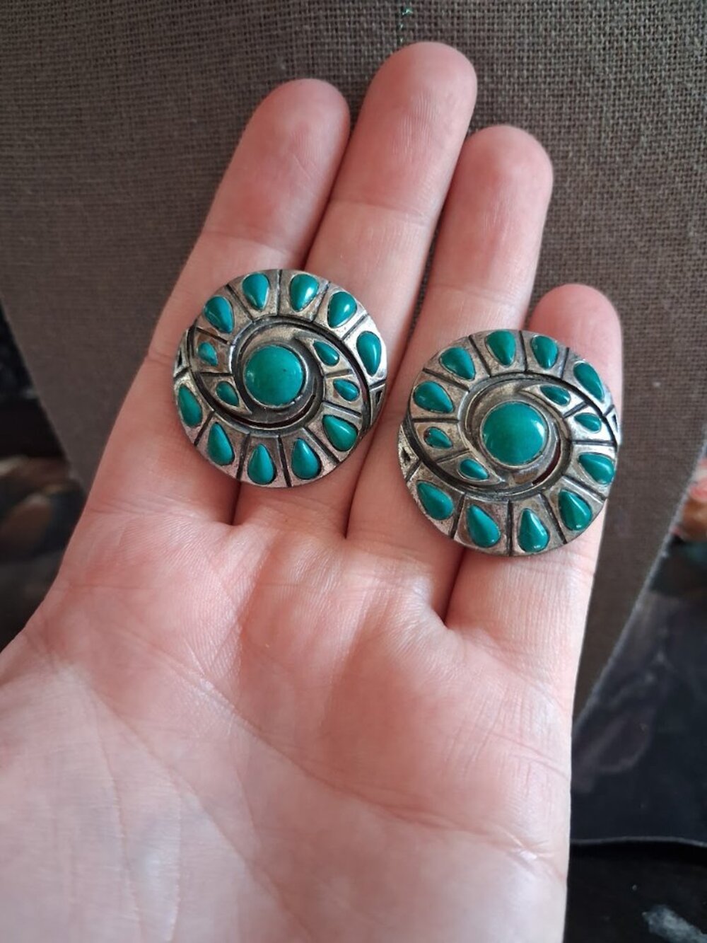 Vintage clip on earrings